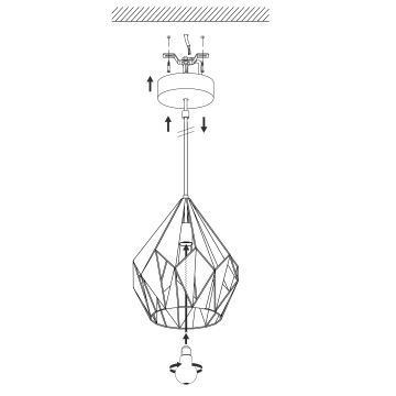 Eglo - Luster na sajli 1xE27/60W/230V