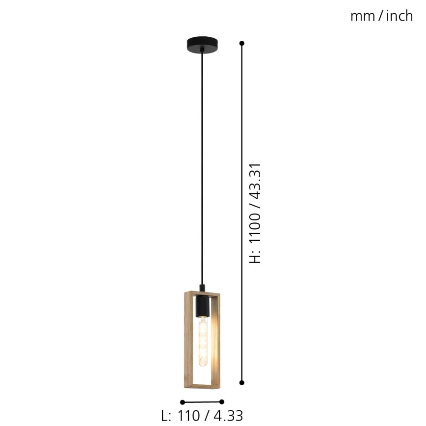 Eglo - Luster na sajli 1xE27/60W/230V