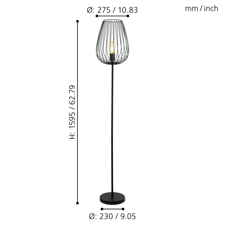 Eglo - Stojeća lampa 1xE27/60W/230V