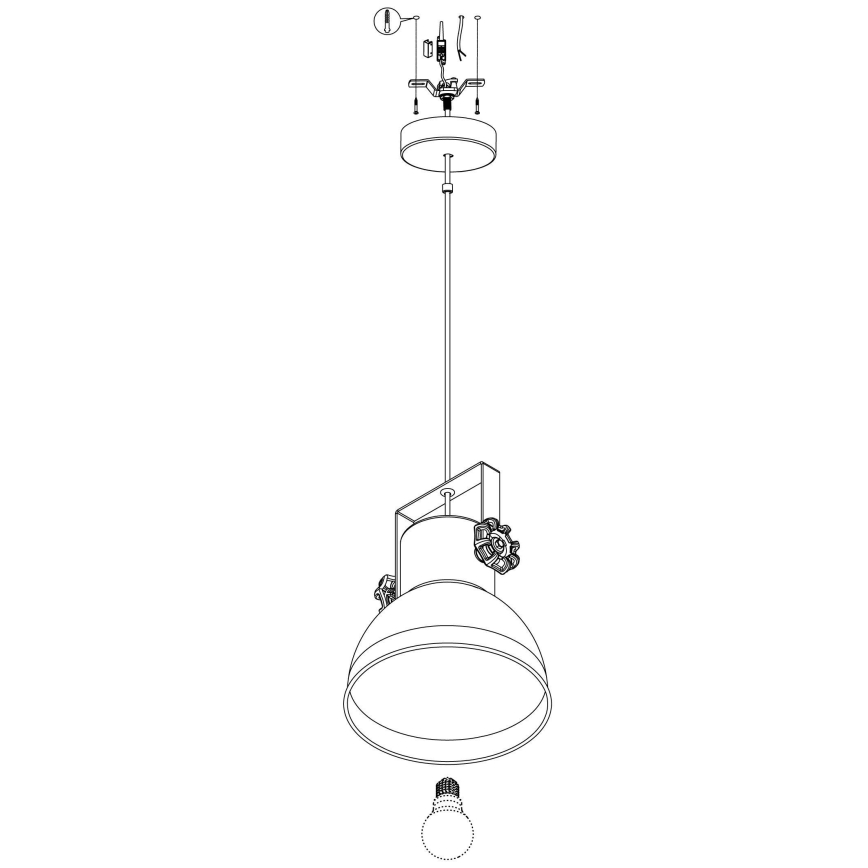 Eglo - Luster na sajli 1xE27/40W/230V