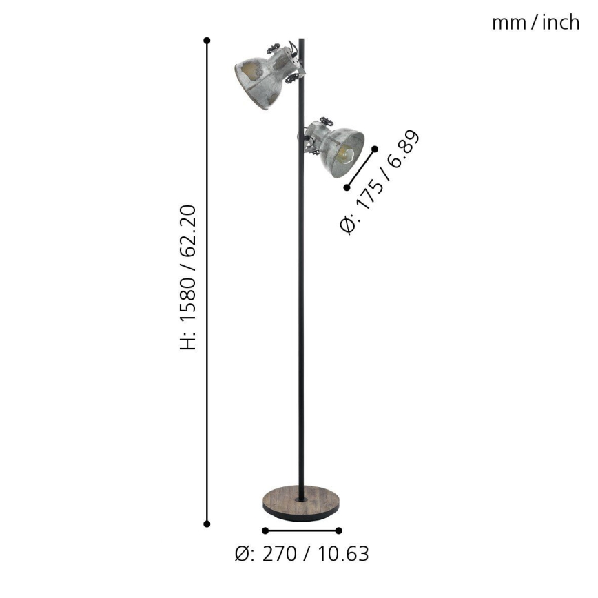 Eglo - Podna lampa 2xE27/40W/230V