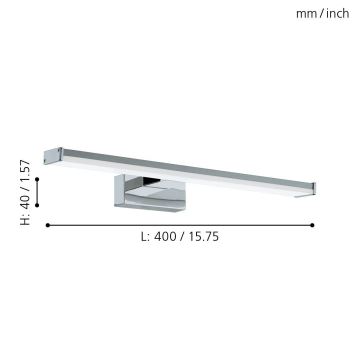 Eglo 74051 - LED Rasvjeta za ogledalo u kupaonici GALENZANA LED/7,4W/230V 4000K 40 cm IP44 krom