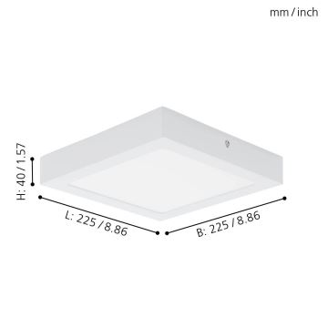 Eglo 78202 - LED Stropna svjetiljka FUEVA LED/16,5W/230V