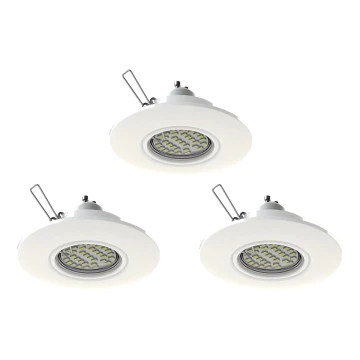 Eglo 78704 - SET 3x LED Ugradbena svjetiljka PENETO 1xGU10/3,3W/230V bijela