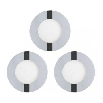 Eglo 78733 - SET 3x LED Ugradbena svjetiljka za kupaonicu FUEVA 1xLED/2,7W/230V IP44