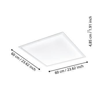 Eglo - LED Prigušiva stropna svjetiljka LED/33W/230V 2700-6500K bijela ZigBee