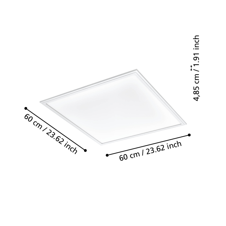 Eglo - LED Prigušiva stropna svjetiljka LED/33W/230V 2700-6500K bijela ZigBee