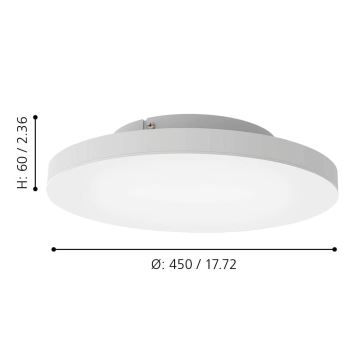 Eglo - LED RGBW Prigušiva stropna svjetiljka LED/22,4W/230V ZigBee