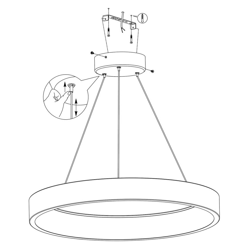 Eglo - LED RGBW Prigušivi luster na sajli LED/26W/230V 2700-6500K ZigBee