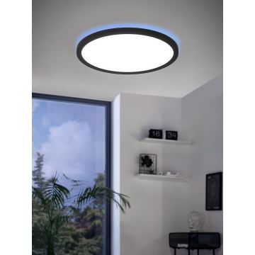 Eglo - LED RGBW Prigušiva stropna svjetiljka LED/14,6W/230V crna ZigBee