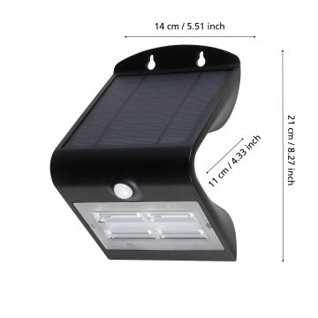 Eglo - LED Vanjska solarna svjetiljka sa senzorom LED/3,2W/3,7V IP54