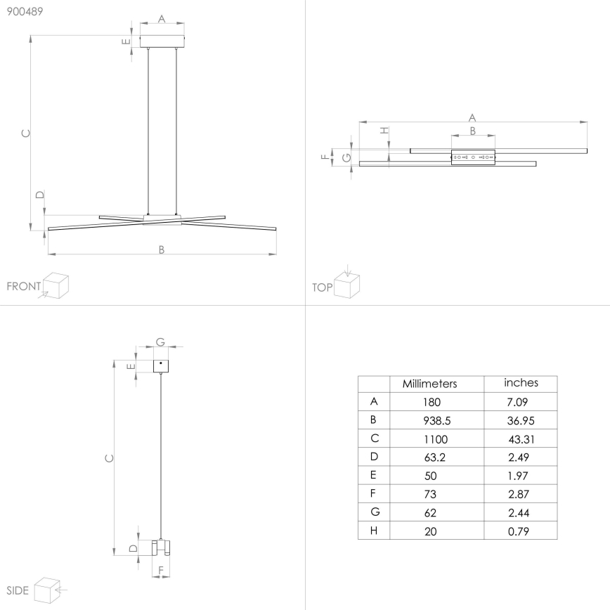 Eglo - LED Prigušivi luster na sajli 2xLED/13W/230V