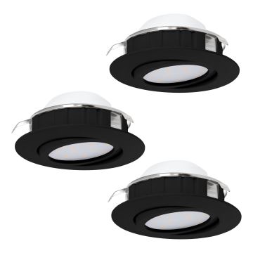 Eglo - SET 3x LED Prigušiva ugradbena svjetiljka PINEDA LED/5,5W/230V