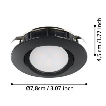 Eglo - SET 3x LED Prigušiva ugradbena svjetiljka PINEDA LED/5,5W/230V