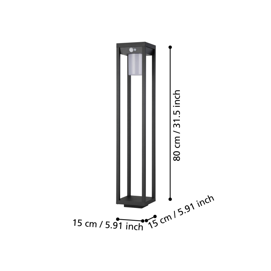 Eglo - LED Solarna lampa sa senzorom LED/3,7W/3,7V IP44