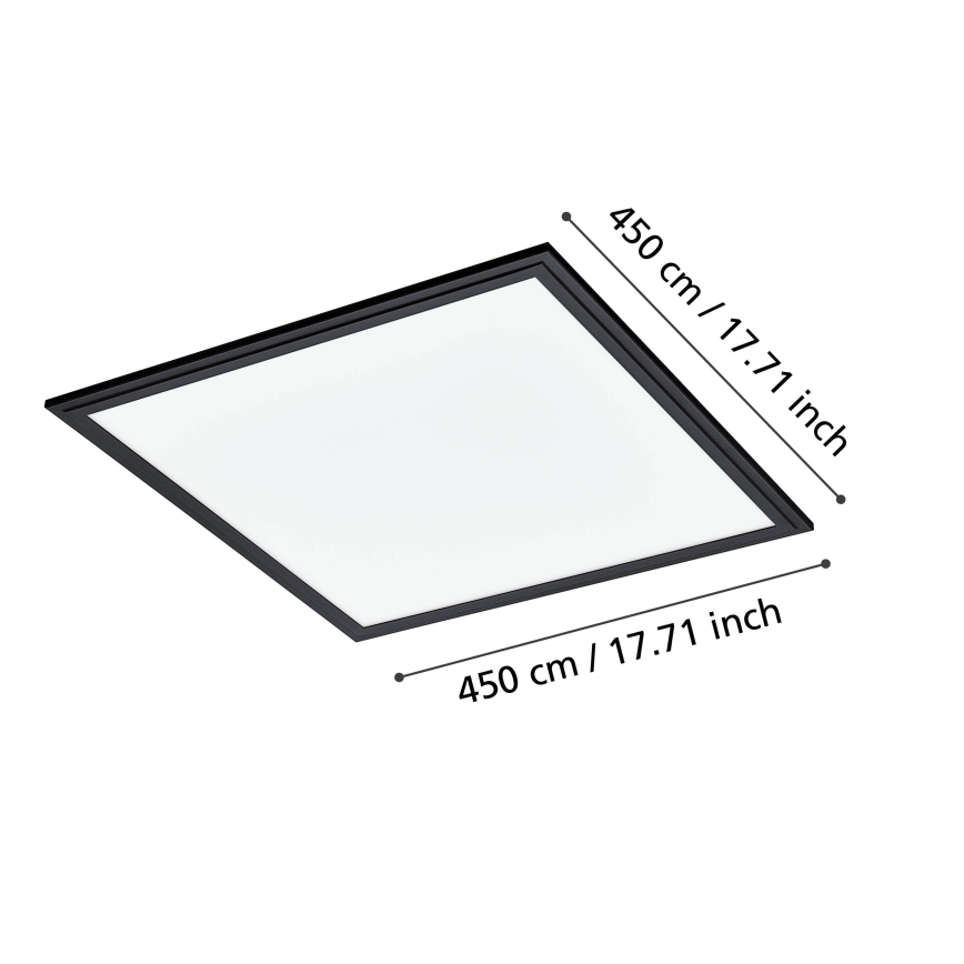 Eglo - LED Stropna svjetiljka LED/21,5W/230V 45x45 cm crna