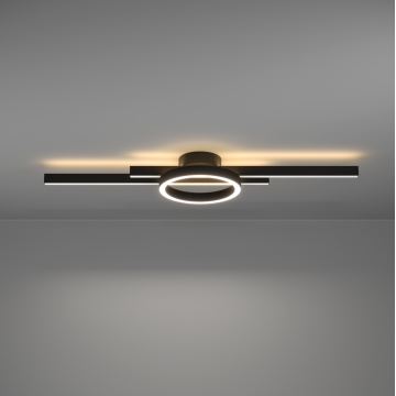 Eglo - LED RGBW Prigušiva stropna svjetiljka LED/23,5W/230V 2700-6500K crna + daljinski upravljač