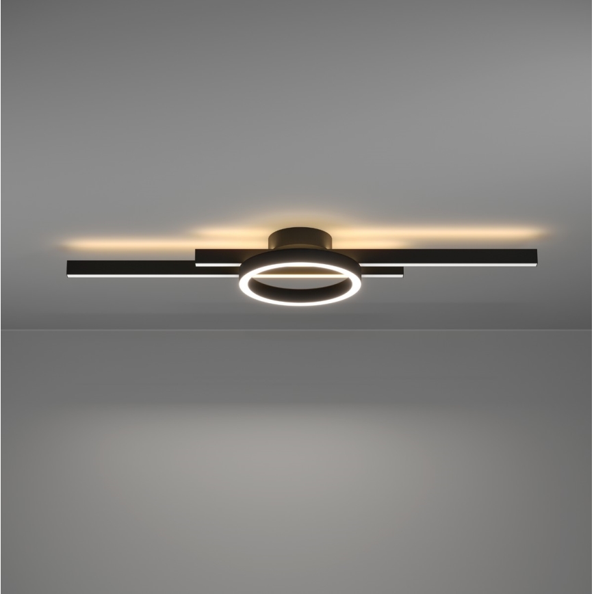 Eglo - LED RGBW Prigušiva stropna svjetiljka LED/23,5W/230V 2700-6500K crna + daljinski upravljač