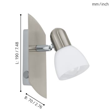 EGLO - Stropna svjetiljka 1xE14/40W mat nikal / saten