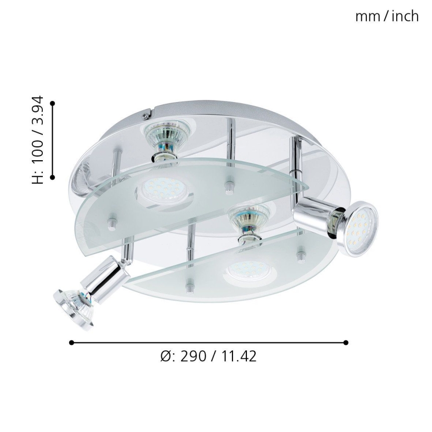 EGLO - LED Stropna svjetiljka  4xGU10/3W