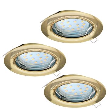 Eglo - SET 3x LED Ugradbena svjetiljka PENETO 3xGU10-LED/3W/230V