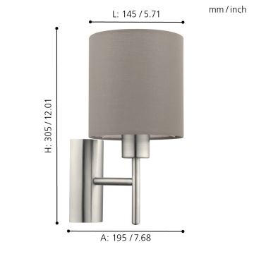 Eglo - Fleksibilna svjetiljka 1xE27/60W/230V