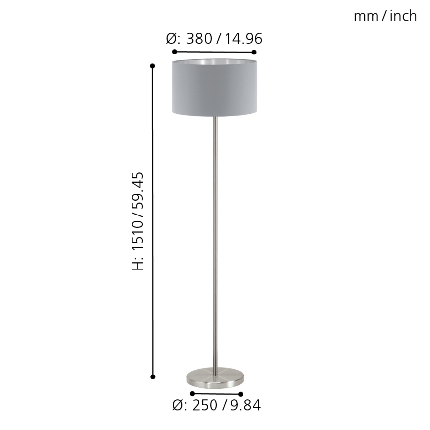 Eglo - Podna lampa 1xE27/60W/230V