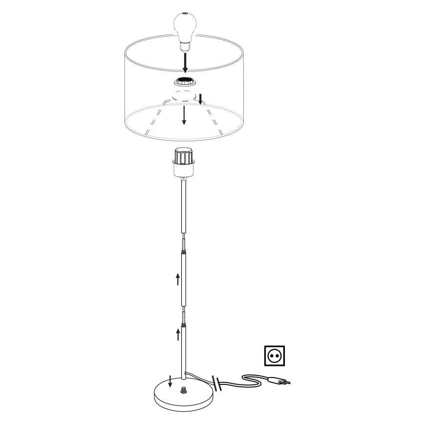 Eglo - Podna lampa 1xE27/60W/230V