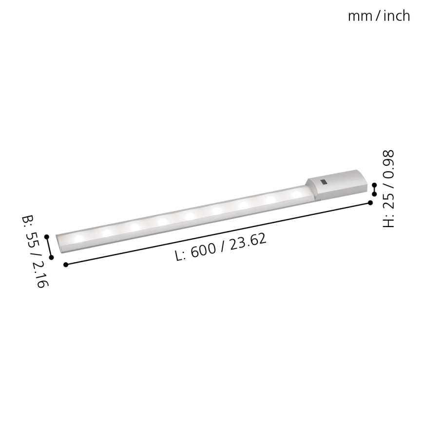 Eglo - LED podelementna svjetiljka sa senzorom LED/8,1W/230V