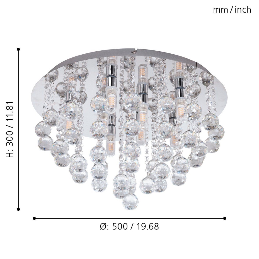 Eglo - LED Kristalna kupaonska svjetiljka 8xG9/3W/230V IP44
