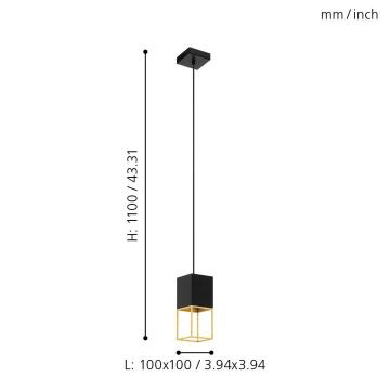 Eglo - LED luster na sajli 1xGU10/5W/230V