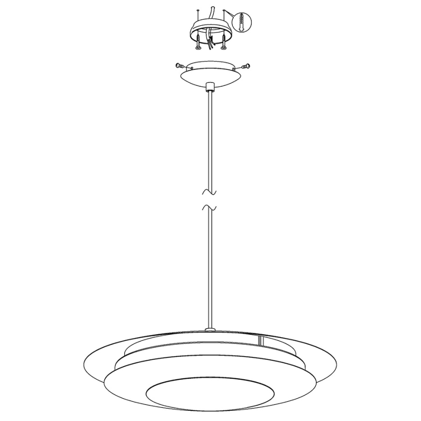 Eglo - LED RGB Prigušivi luster na sajli MONEVA-C LED/18W/230V