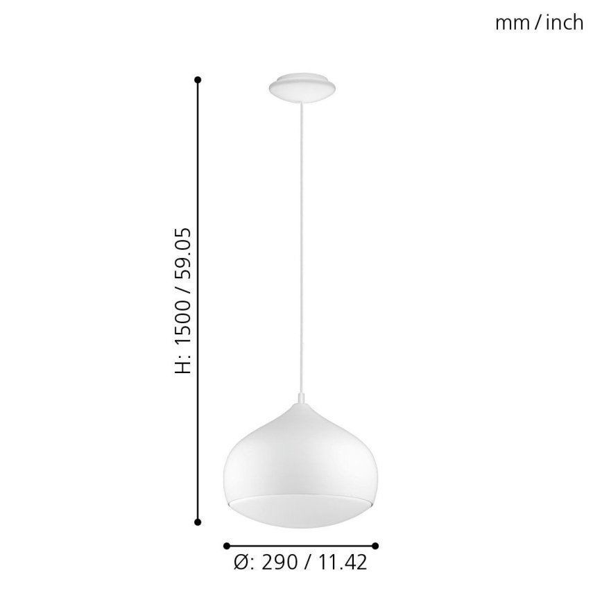 Eglo - LED RGBW Prigušivi luster na sajli COMBA-C LED/18W/230V Bluetooth