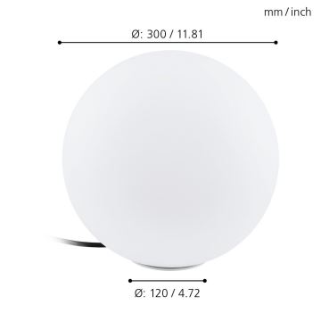 Eglo 98105 - LED RGB Vanjska lampa MONTEROLO-C 1xLED/9W/230V IP65 ø300