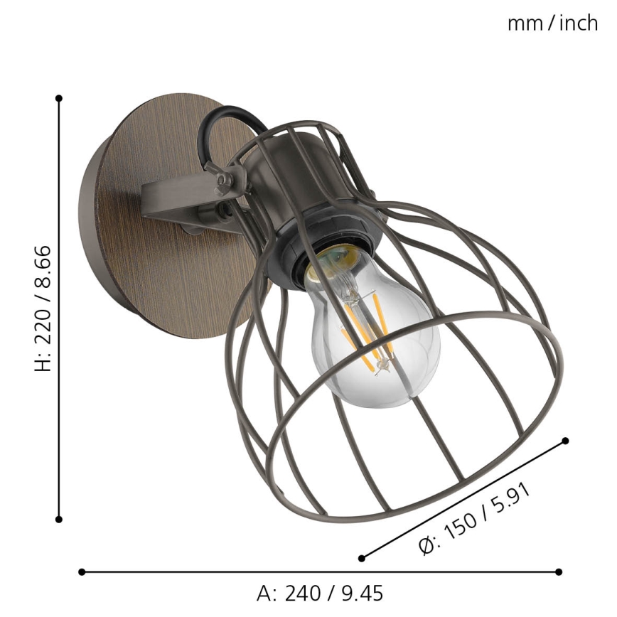 Eglo - Zidna reflektorska svjetiljka 1xE27/40W/230V