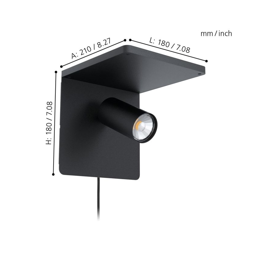 Eglo - LED Zidna svjetiljka 1xGU10/5W/230V