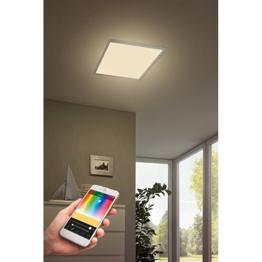 Eglo - LED RGB Prigušiva stropna svjetiljka TURCONA-C LED/20W/230V + daljinski upravljač