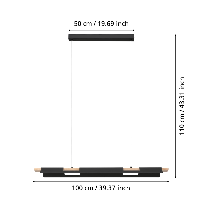 Eglo -  LED Prigušivi luster na sajli LED/27W/230V ZigBee