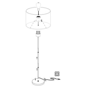 Eglo - Podna lampa 1xE27/40W/230V