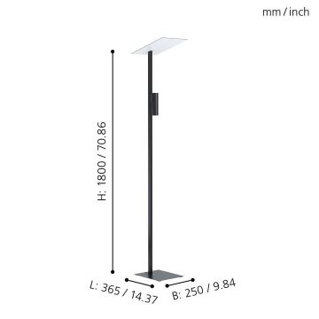 Eglo - LED Podna lampa 2xGU10/5W/230V