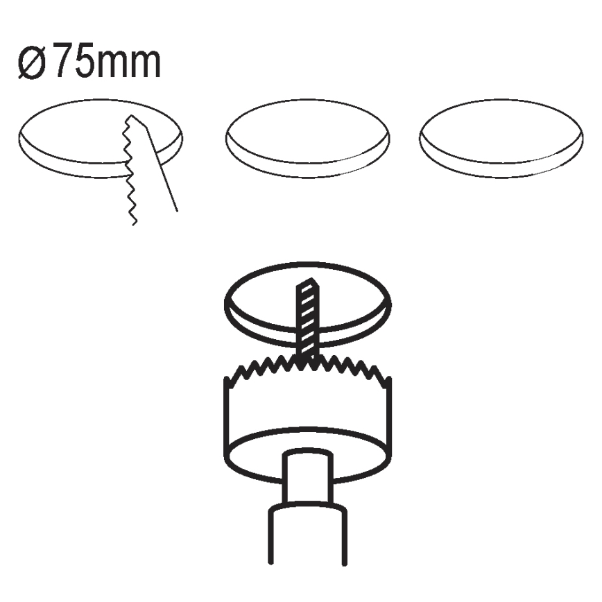 Eglo - SET 3x LED Ugradbena svjetiljka FUEVA 5 1xLED/2,7W/230V