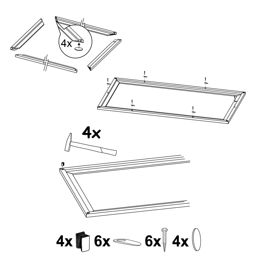 Eglo - Okvir za svjetiljku 340x1240 mm