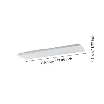 Eglo - LED Prigušiva stropna svjetiljka LED/31,5W/230V 2700-6500K ZigBee