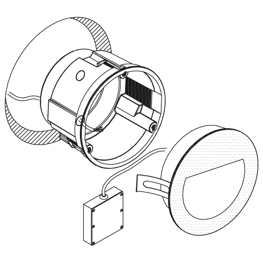 Eglo - LED Vanjska ugradbena svjetiljka LED/2,5W/230V IP65 crna