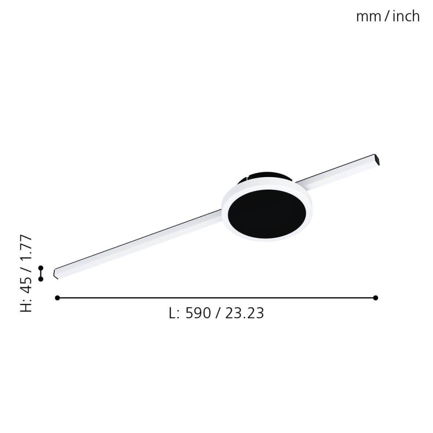 Eglo - LED Stropna svjetiljka 1xLED/6,3W/230V + 1xLED/5,4W