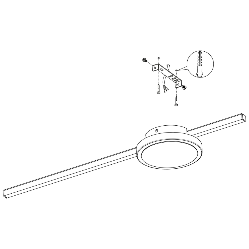 Eglo - LED Stropna svjetiljka 1xLED/6,3W/230V + 1xLED/5,4W