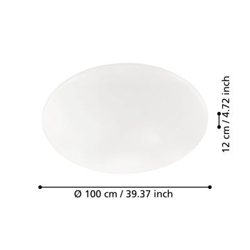 Eglo - LED Prigušiva stropna svjetiljka LED/80W/230V + daljinski upravljač