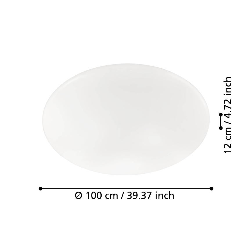 Eglo - LED Prigušiva stropna svjetiljka LED/80W/230V + daljinski upravljač