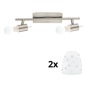 Eglo - LED Reflektorska svjetiljka MY CHOICE 2xE14/4W/230V krom/bijela