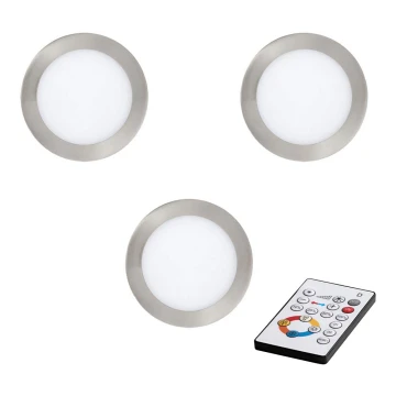 Eglo - SET 3x LED Prigušiva ugradbena svjetiljka TINUS LED/17W/230V + DU